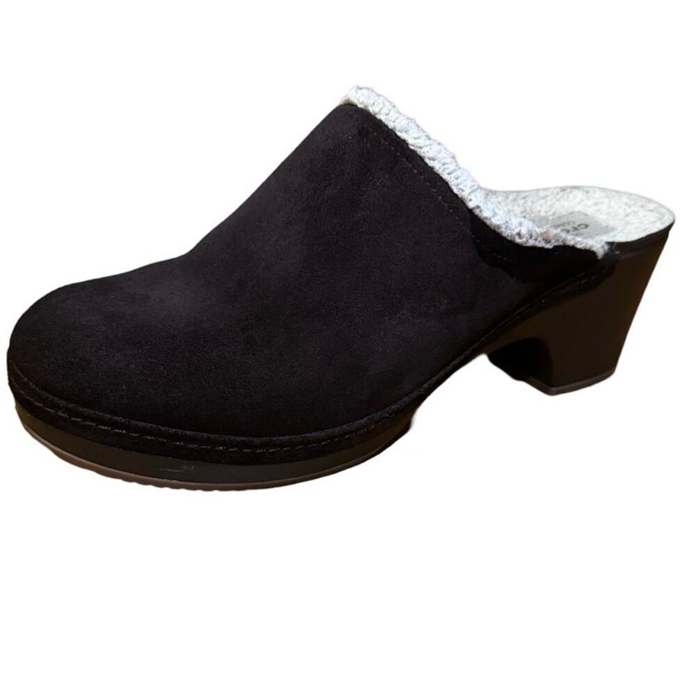 Crocs Clogs Women's Size 9 Dual Comfort Sarah Faux Fur Suede 203414 Brown